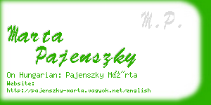 marta pajenszky business card